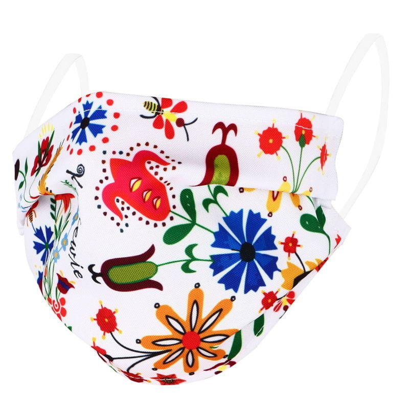 Maska kociewska, maseczka folk ludowy (garnysz)