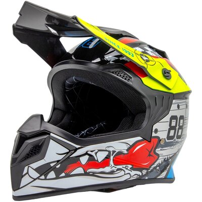 Kask motocyklowy TORQ TORQ-911 Biało-czarny ( S)