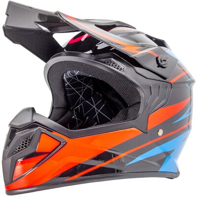 Kask motocyklowy TORQ TORQ-911 Czarno-niebieski ( L)