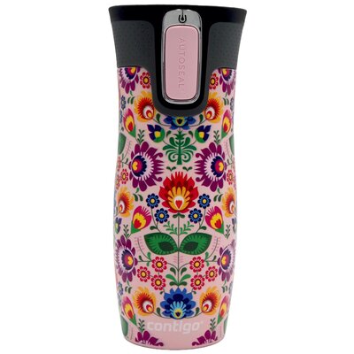 Kubek termiczny Contigo West Loop 2.0 470ml - Folklor - RóĹźowy Mat