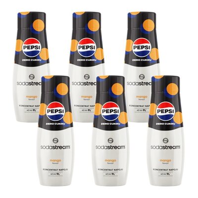 Syrop SODASTREAM Pepsi Max Zero Mango bez cukru 6 x 440 ml | Bezpłatny transport
