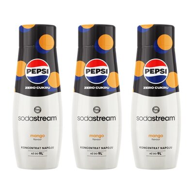 Syrop SODASTREAM Pepsi Max Zero Mango bez cukru 3 x 440 ml