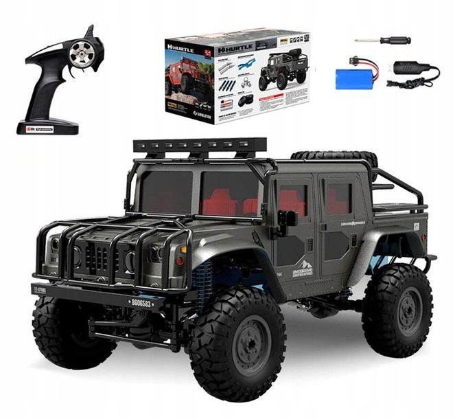 Samochód Zdalnie Sterowany Monster 4x4 Metal Auto Rc Duży Światła Led Mocny