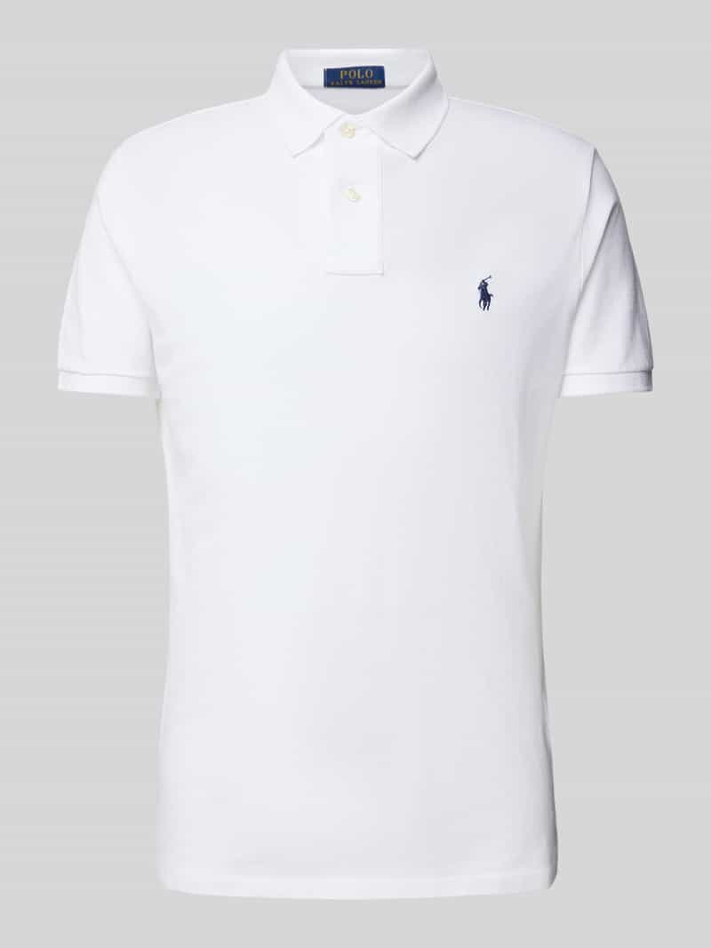 Koszulka polo o kroju slim fit z wyhaftowanym logo