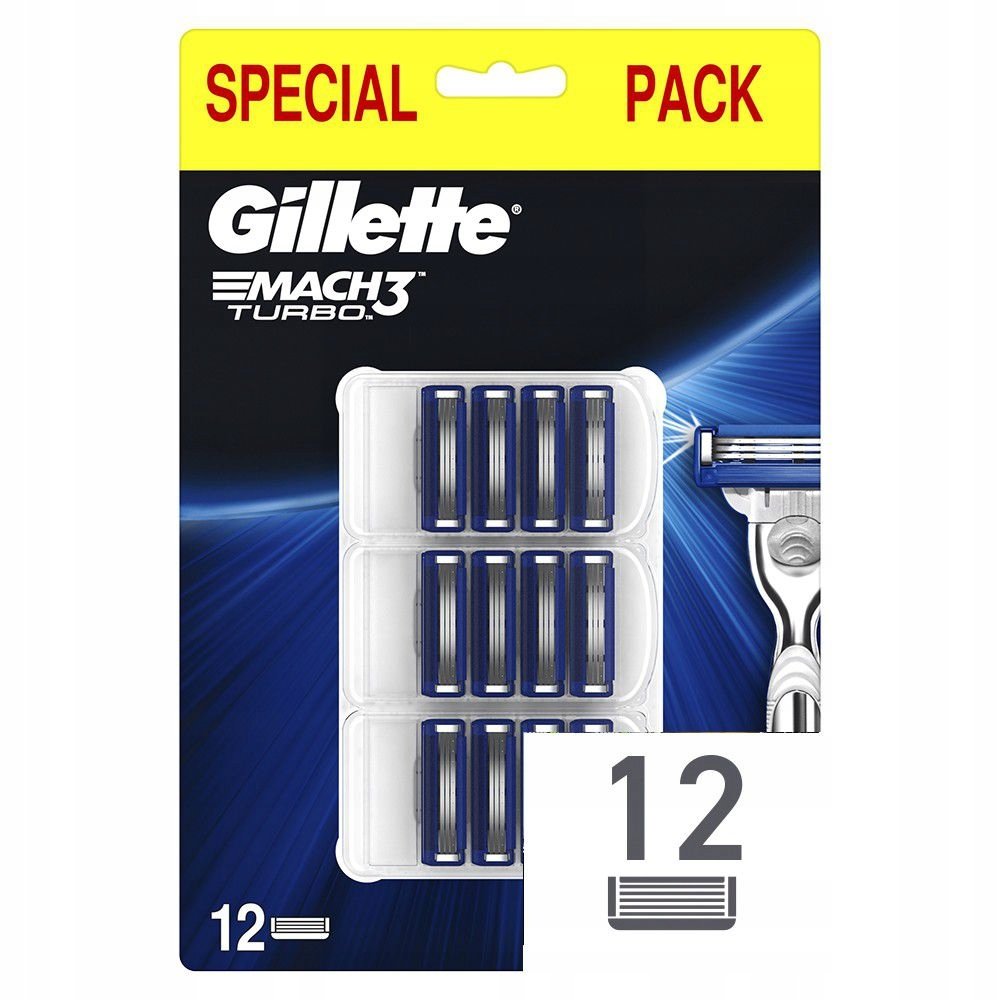 Gillette, Wkłady Mach3 Turbo Special Pack, 12 szt.