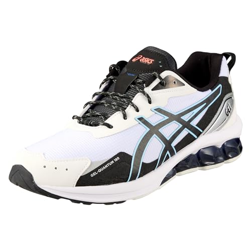ASICS Męskie trampki Gel-Quantum 180 LS, 45 białe/czarne, Biały, czarny, 47 EU