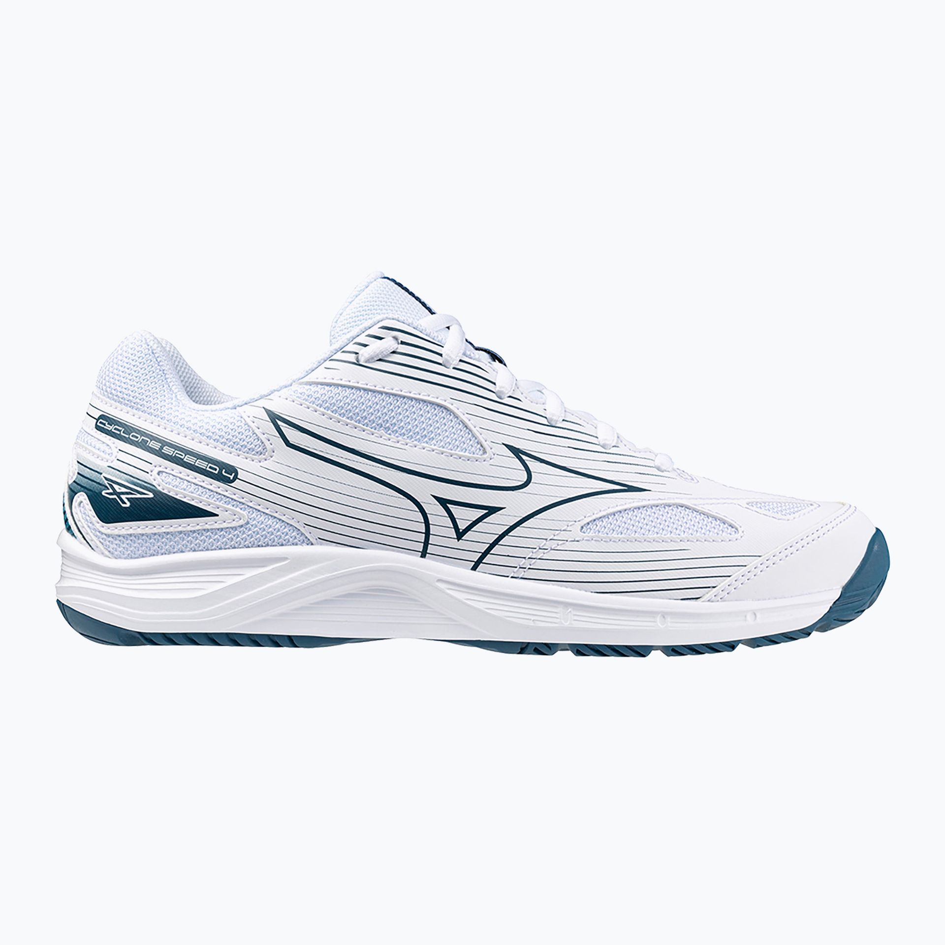 Buty do siatkówki Mizuno Cyclone Speed 4 white/sailor blue/silver