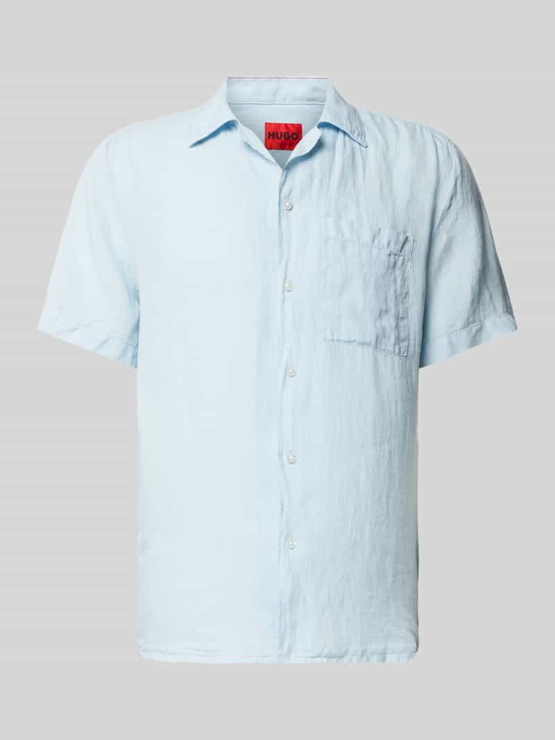 Koszula casualowa o kroju straight fit z lnu model ‘Ellino’