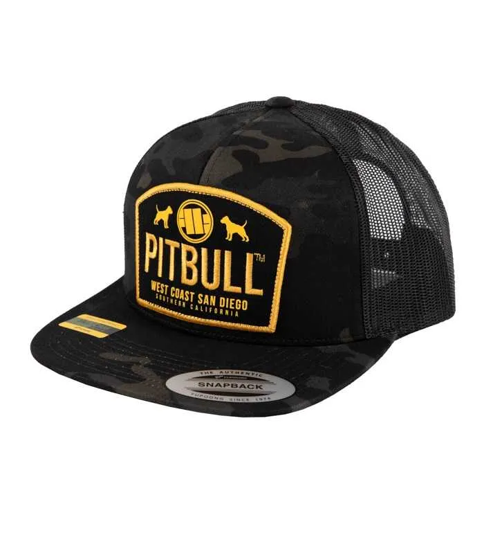 Czapka Pit Bull Snapback Flat Mesh Dogs '24 - Black Camo