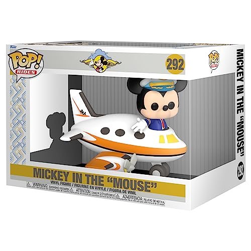 Funko Pop! Przejażdżki: Disney - Myszka Miki z samolotem - Wyłącznie dla Amazon - Kolekcjonerska figurka winylowa - Pomysł na prezent