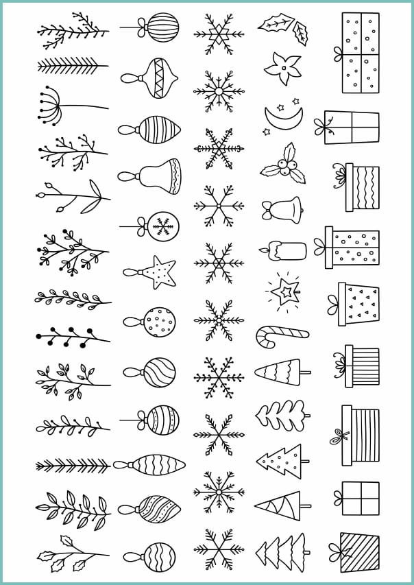 Tatuaże tymczasowe zmywalne, christmas set 01,  format arkusz A4