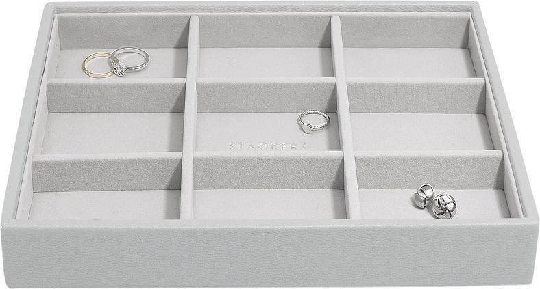 Szkatułka na biżuterię Stackers 9 komorowa classic kamienna szarość