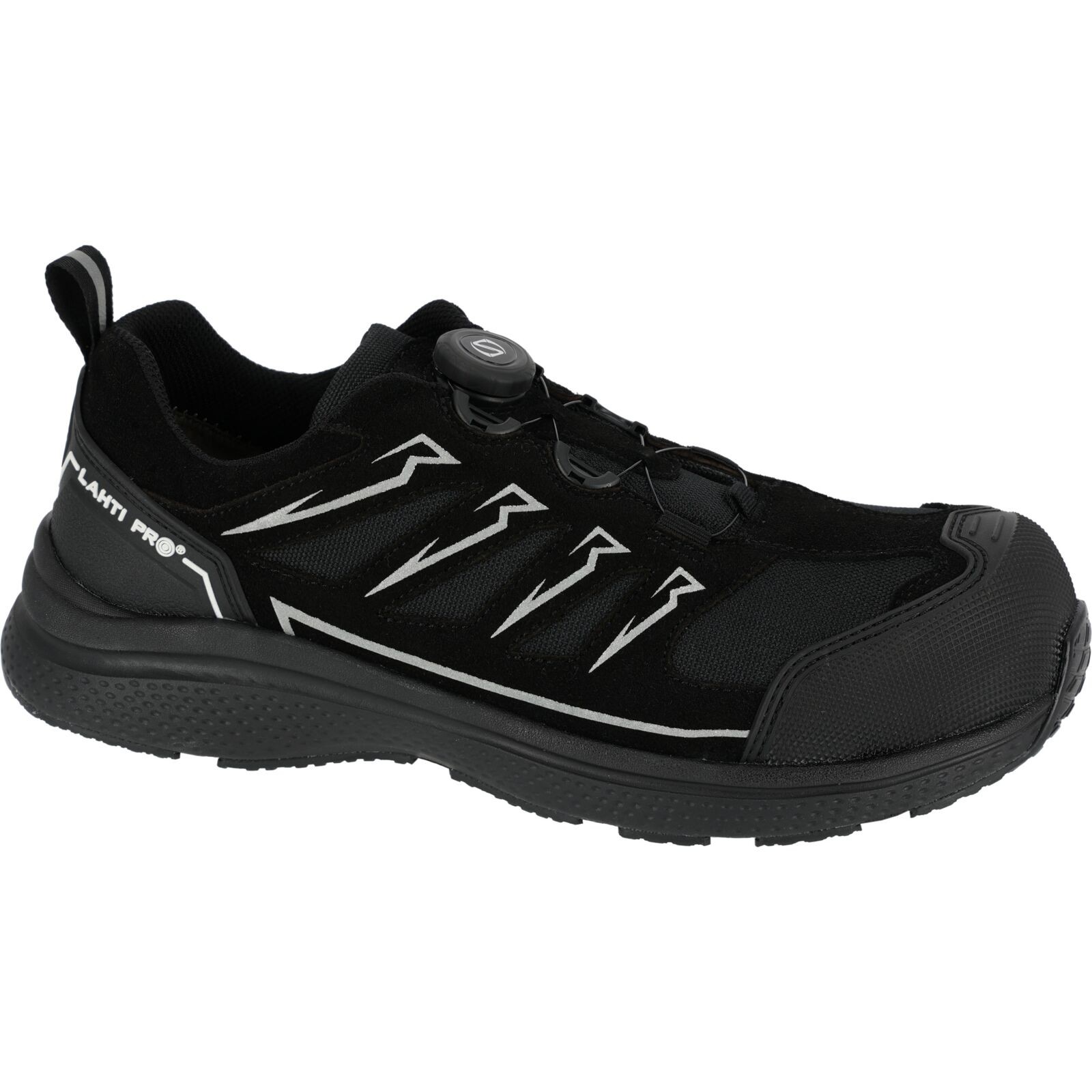 LAHTI PRO Półbuty Zamsz/Oxford Czarne SPIN-ON 43 (L3044043)