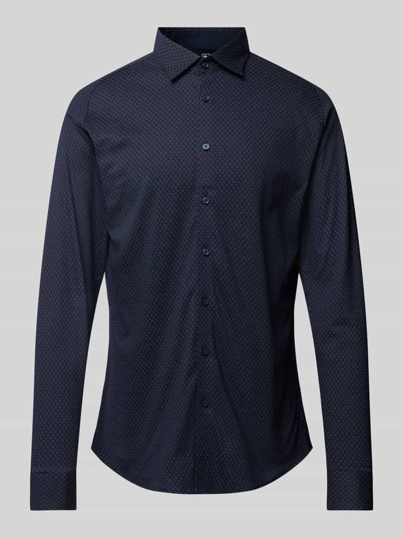 Koszula biznesowa o kroju slim fit ze wzorem na całej powierzchni