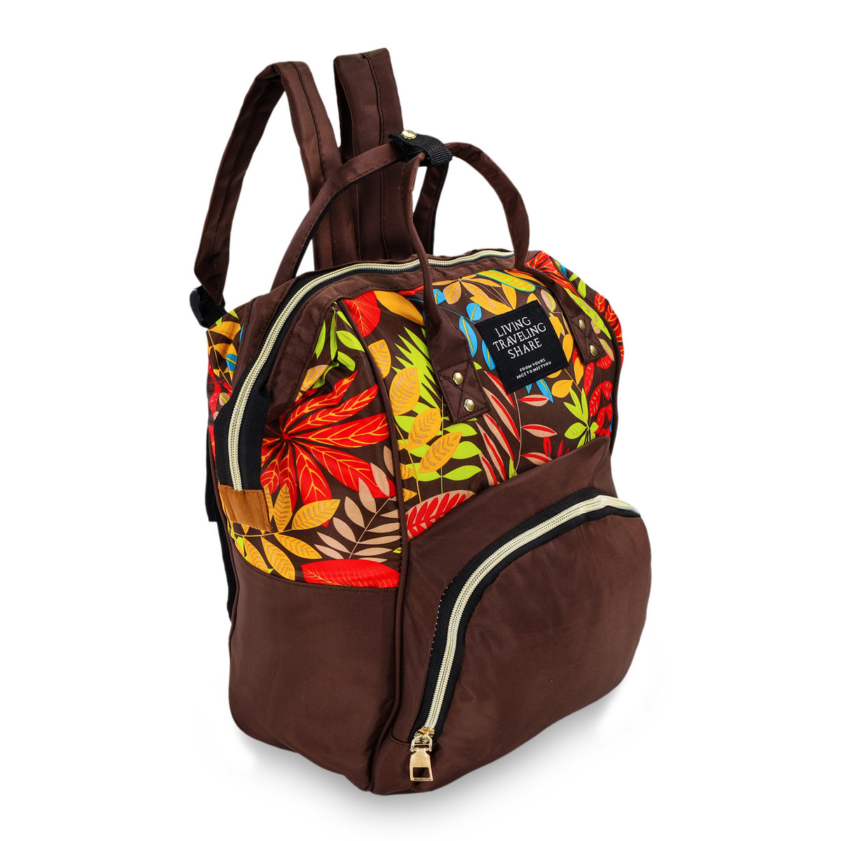 Plecak na pieluchy Torba na pieluchy Plecak 40x24x18 cm - Torba na pieluchy do wózka Torba dziecięca w podróży brązowy