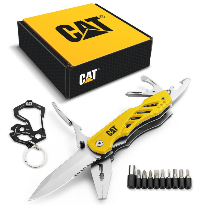 CAT Zestaw 3 szt. Podwójny MultiTool z bitami i Brelok 9w1