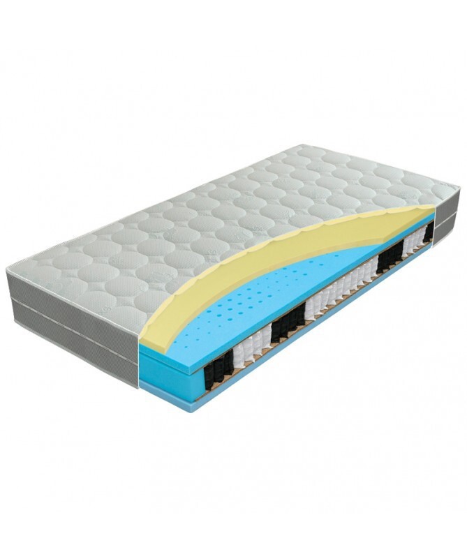 Materac AIRY HYBRID VISCO PAN MATERAC kieszeniowy : Rozmiar - 80x200, Pokrowce Pan Materac - Silver Visco