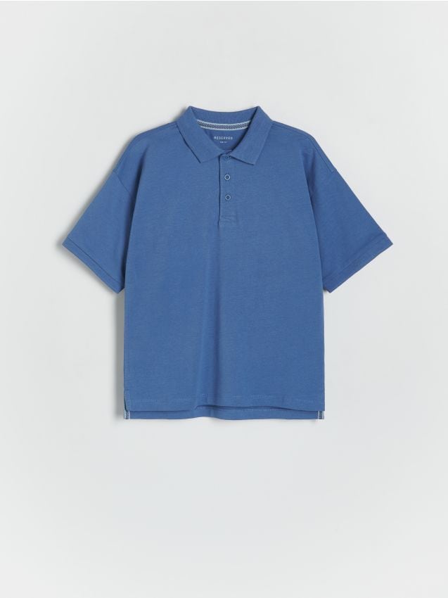 Reserved - T-shirt polo - granatowy