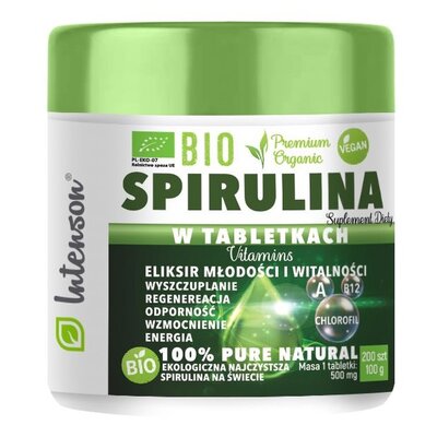Intenson, Bio Spirulina 100% 200 tab.