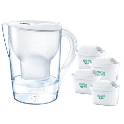 Dzbanek filtrujacy Brita Marella + 4 filtry MAXTRA PRO Pure Performance biały