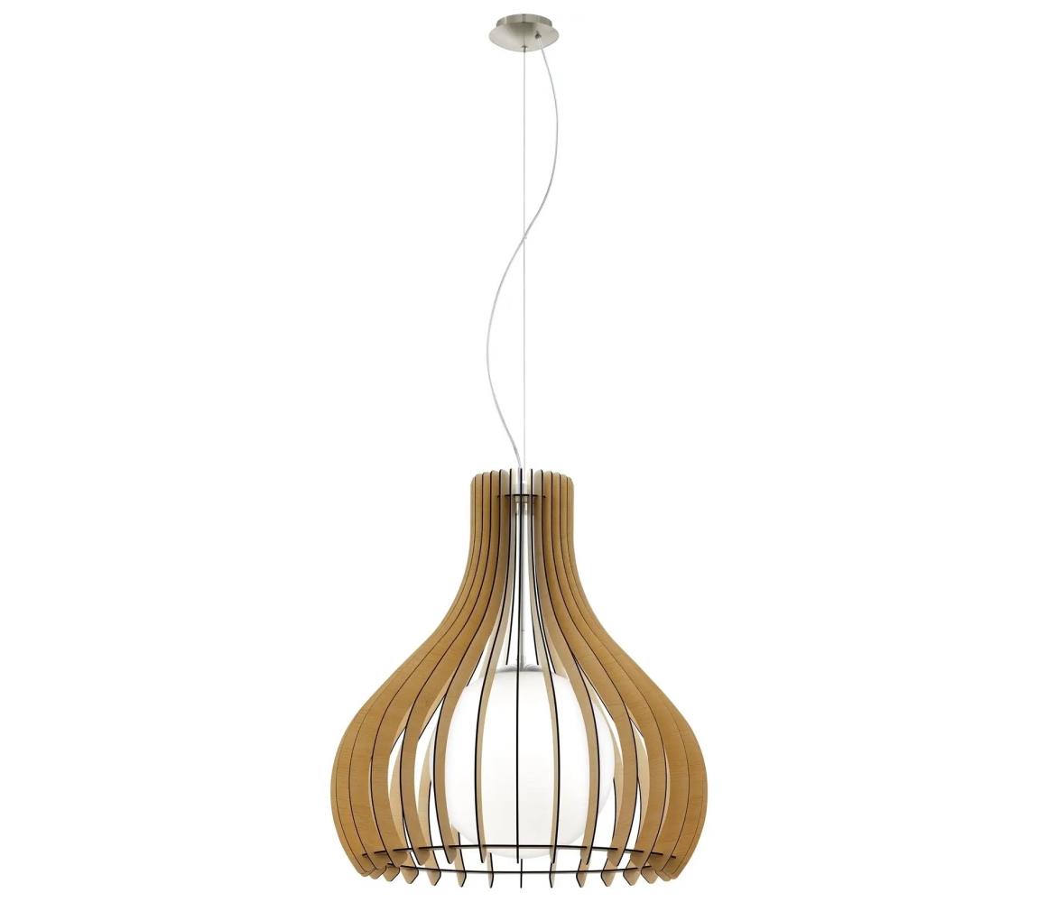 Eglo 61719 - Żyrandol na lince TINDORI 1xE27/60W/230V śr. 60 cm brązowy