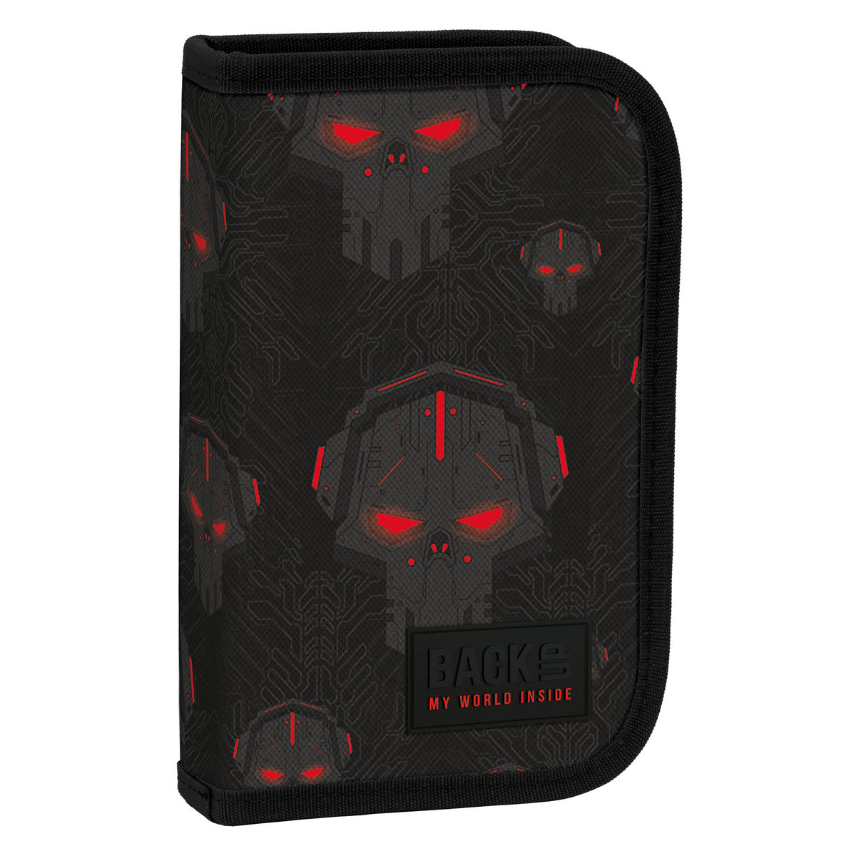 Derform, piórnik backup 6 model z wyposażeniem roboty red