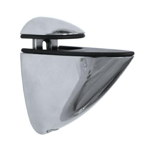 Podpórka półki szklanej w kolorze chrom, model 42, hiszpańskiej firmy AMIG. Stosowana do zamocowania półki szklanej do ściany. Do szkła o grubości d..