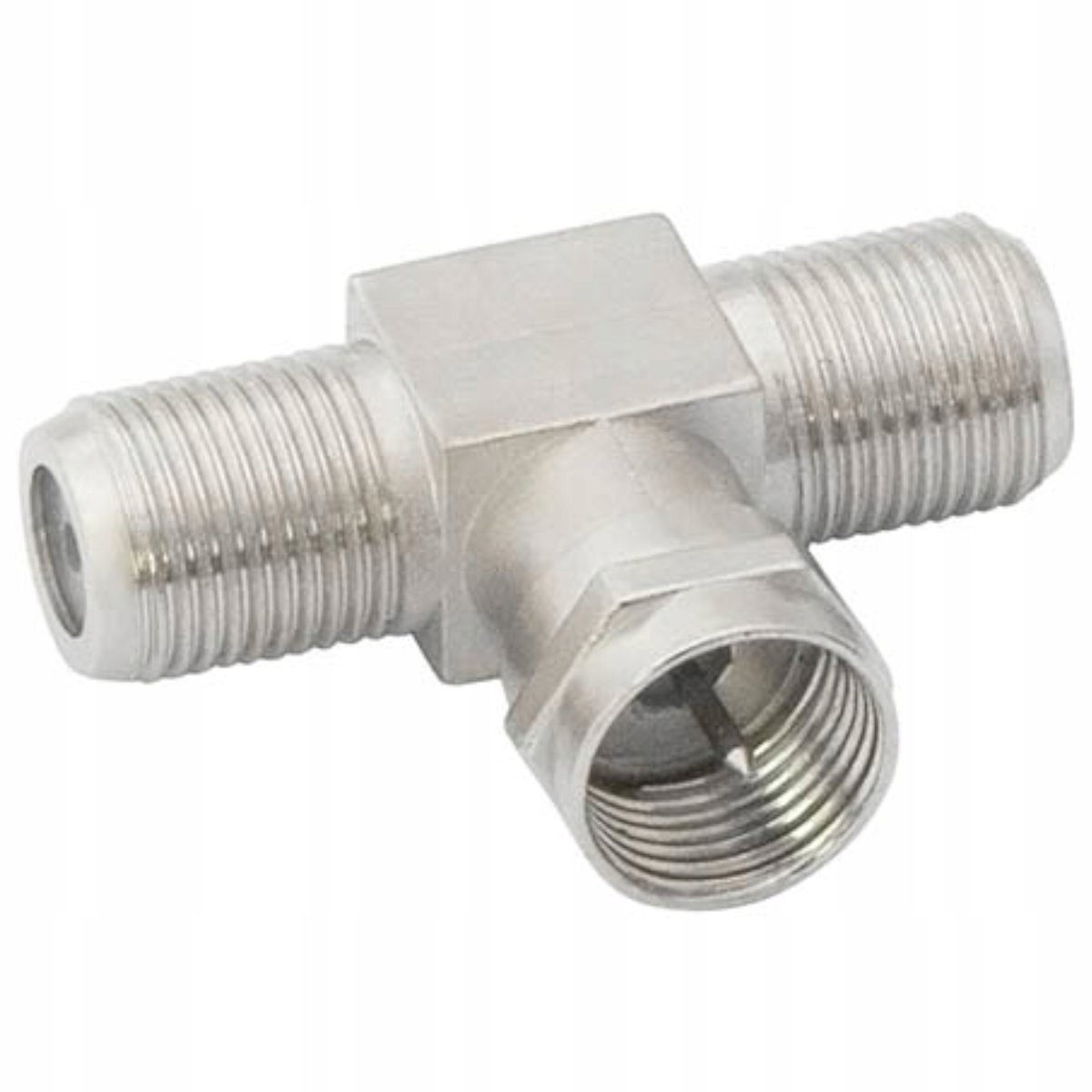 TRÓJNIK ANTENOWY SAT TV SZYBKOZŁĄCZE ROZDZIELACZ 2X GNIAZDA F 1X WTYK F