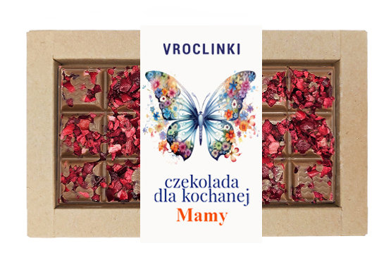 Czekolada mleczna z żurawiną - Dzień Mamy motyl