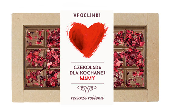 Czekolada mleczna z żurawiną - Dzień Mamy serce