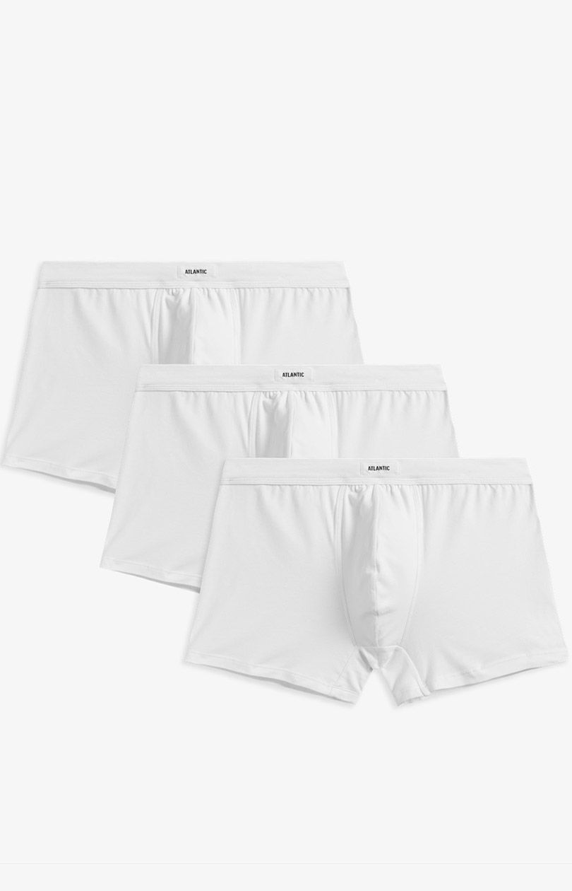 3-pack Bokserki męskie białe 3MH-185, Kolor biały, Rozmiar L, ATLANTIC - Intymna