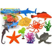 Zestaw figurek Zwierzęta i rośliny morskie 10szt