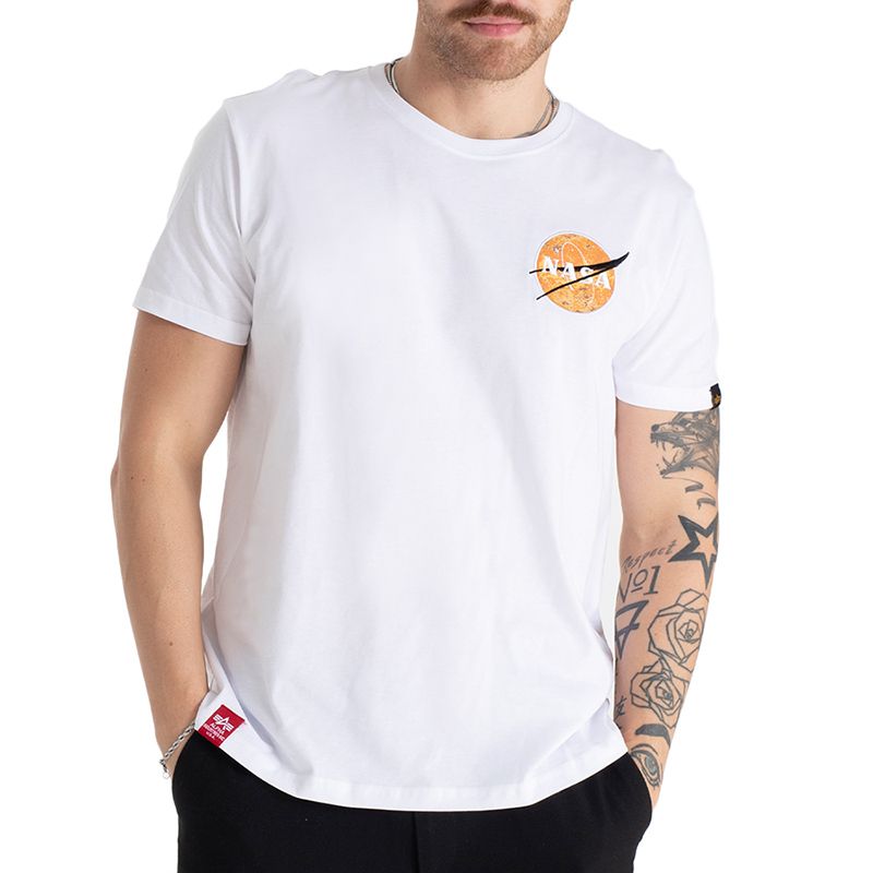 Koszulka Alpha Industries NASA Davinci T 13650809 - biała