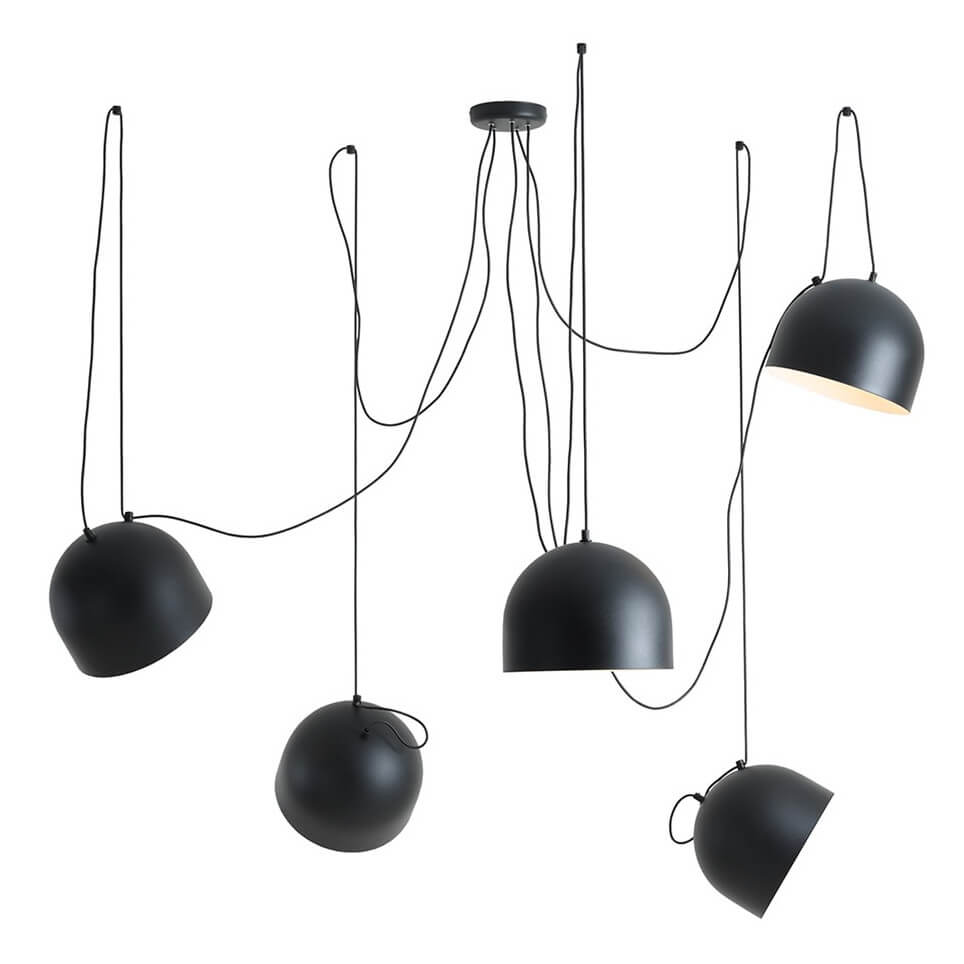 Lampa loftowa wisząca salonowa Noor 1122F1 Aldex nad stół czarna