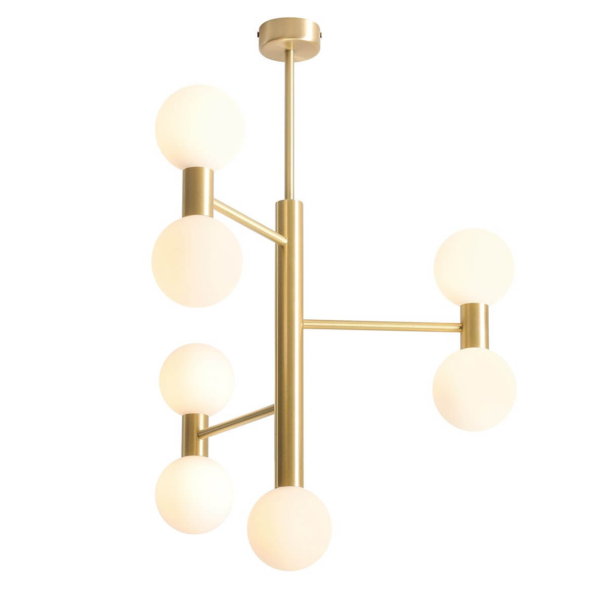 Wielopunktowa lampa sufitowa Flare 1134PL_T40 Aldex molekuły mosiądz