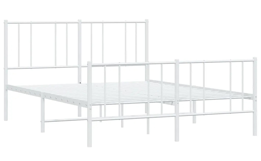 Białe metalowe łóżko małżeńskie w stylu loft 140x200 cm T1-T97