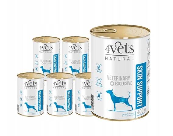 4Vets dla psów Skin Support 6x400g