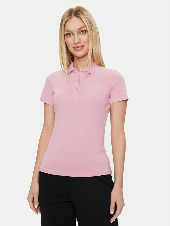 4F Polo 4FWSS24TPTSF132 Różowy Slim Fit