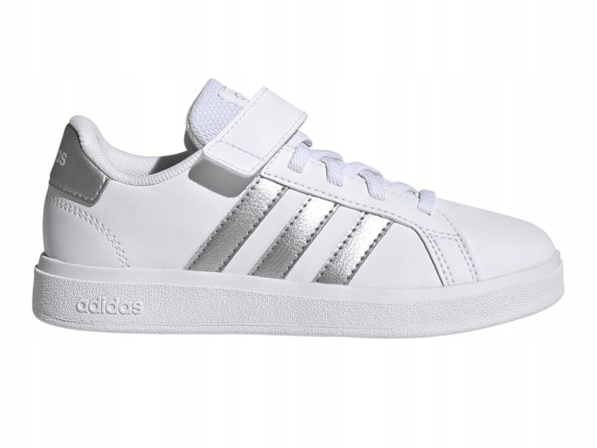 Buty dziecięce ADIDAS GRAND COURT GW6516 sportowe biało srebrne 30,5