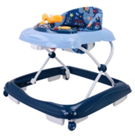 CHODZIK JEŹDZIK Z KIEROWNICĄ SILIKONOWE KÓŁKA CIEMNONIEBIESKI