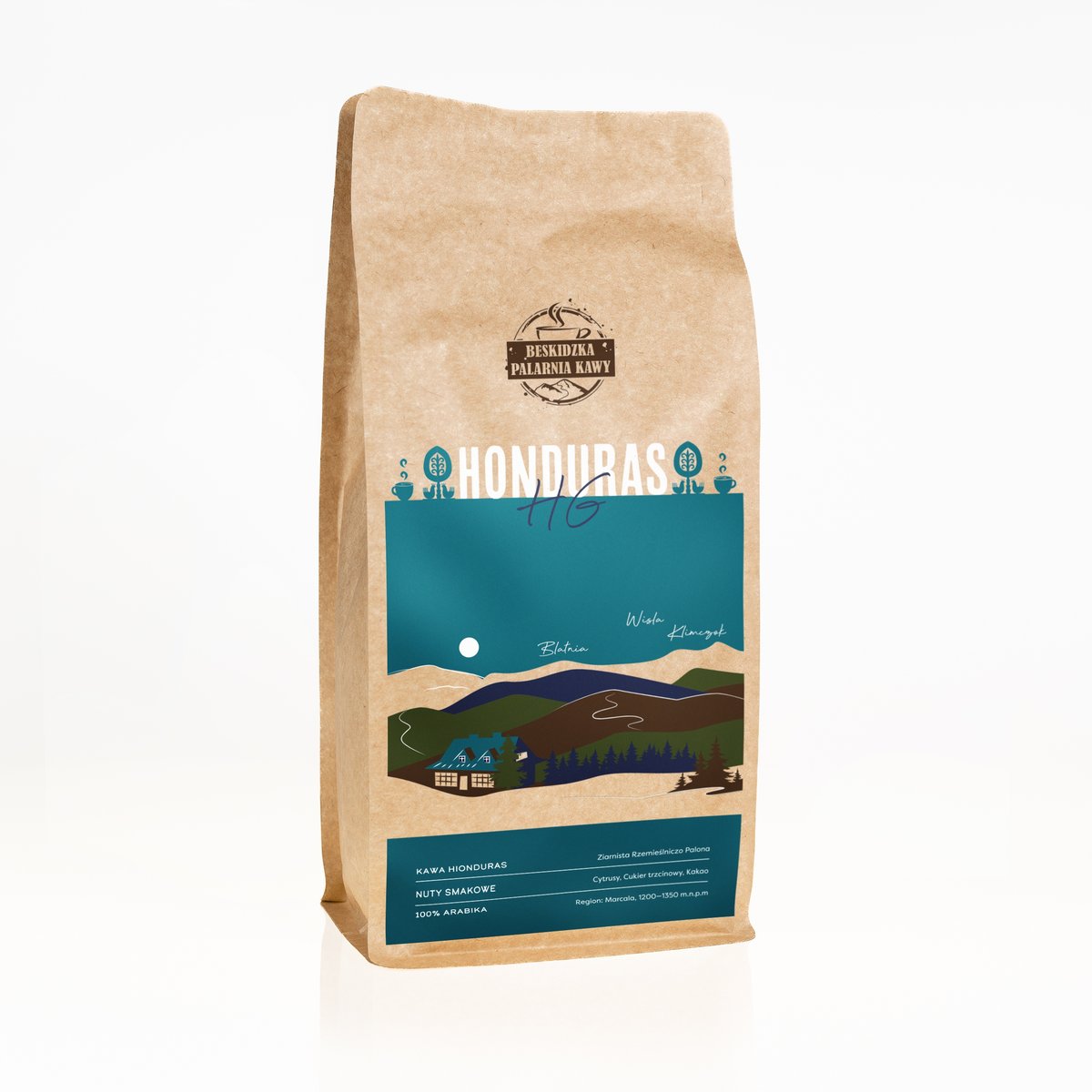 ŚWIEŻO PALONA KAWA MIELONA HONDURAS HG 1kg 100% ARABICA SPECIALITY