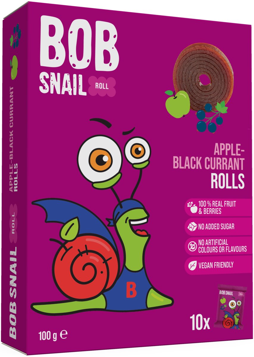 Ślimak Bob Snail zawijasy jabłkowo-porzeczkowe 10 x 10 g
