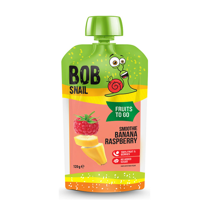 Ślimak Bob Snail smoothie banan-malina 120 g