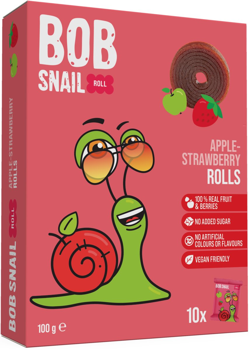 Ślimak Bob Snail zawijasy jabłkowo-truskawkowe 10 x 10 g