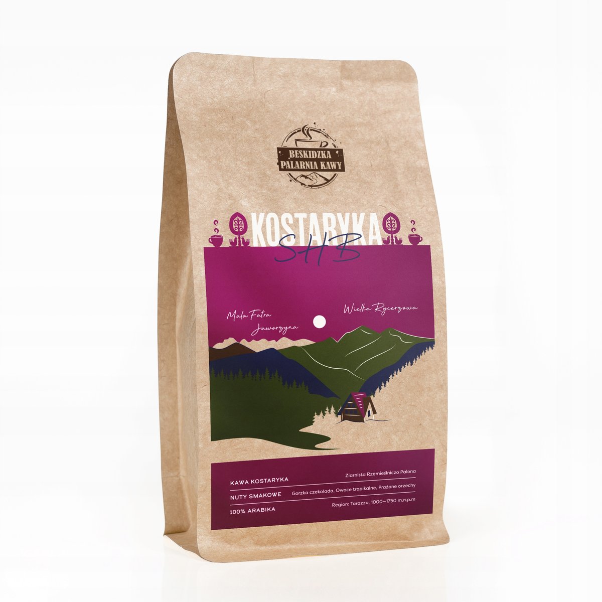 ŚWIEŻO PALONA KAWA MIELONA KOSTARYKA SHB 250g 100% ARABICA SPECIALITY