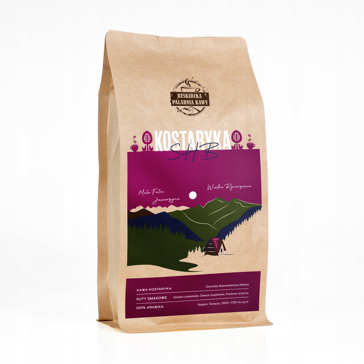 ŚWIEŻO PALONA KAWA MIELONA KOSTARYKA SHB 500g 100% ARABICA SPECIALITY