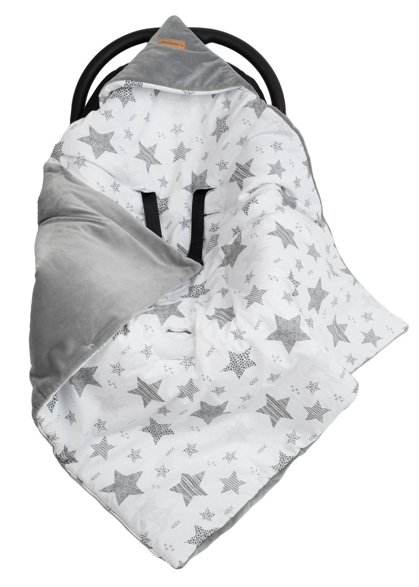 Otulacz z kapturkiem do fotelika lub nosidełka