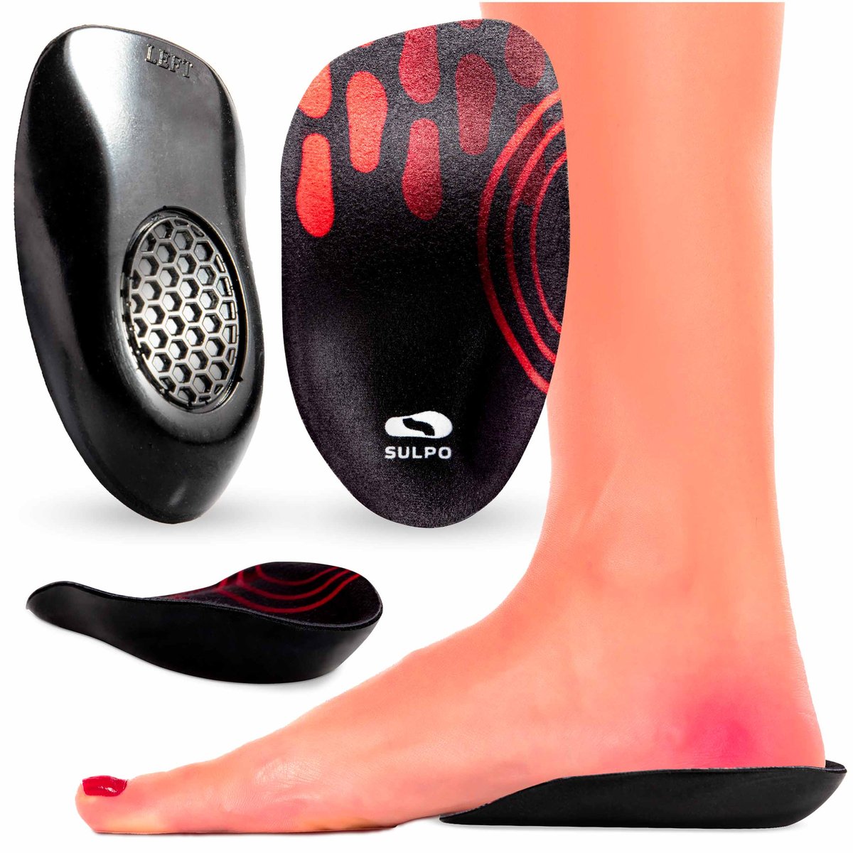 Amortyzujące podpiętki piankowe na bolące pięty ostrogi piętowe 39-41