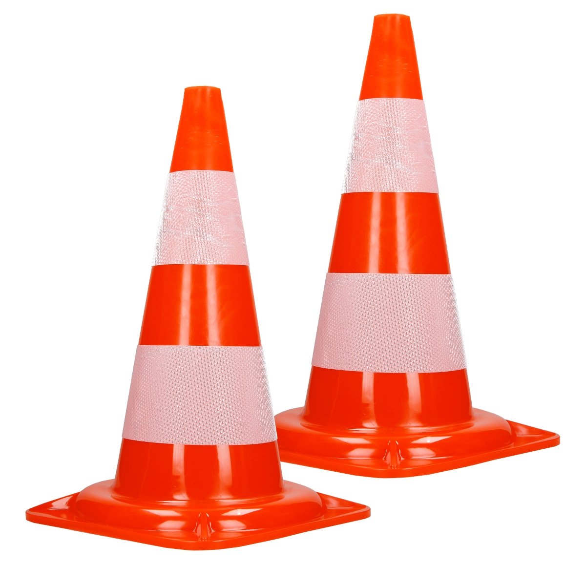 Zestaw 2 pachołków ostrzegawczych Pachołek ostrzegawczy Pylon bezpieczeństwa 47 cm Pachołek ostrzegawczy Pachołek drogowy Pylon bezpieczeństwa 47 cm