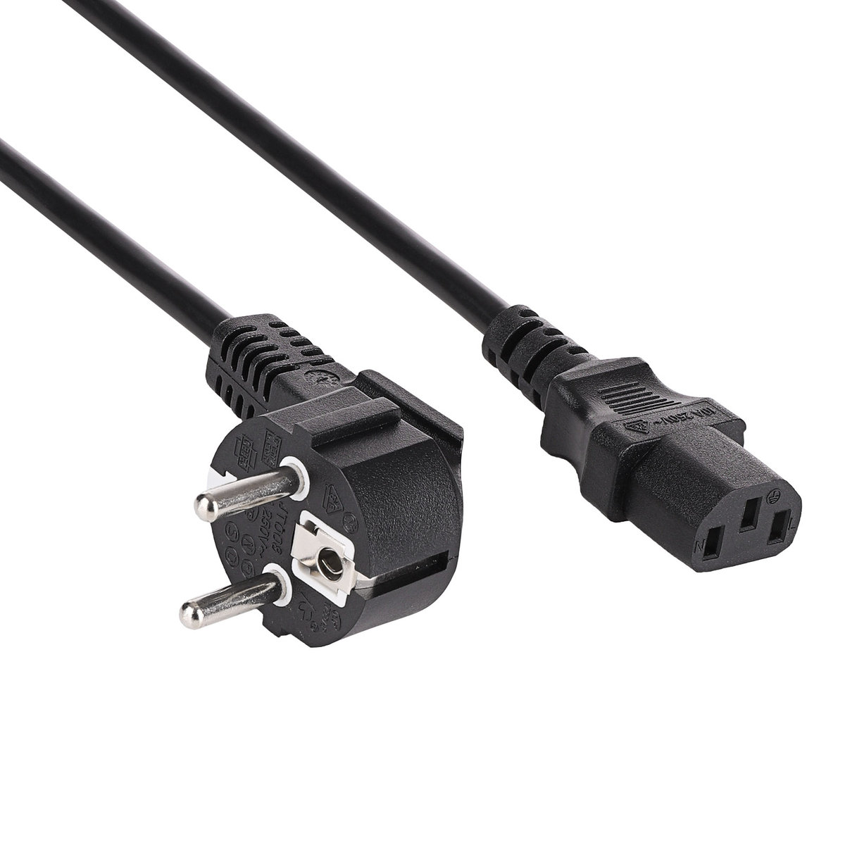Kabel zasilający 3-pin do monitora Akyga AK-PC-08C IEC C13 – CEE 7/7 10m